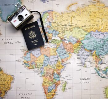 passport and map